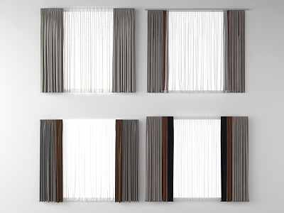 Modern Curtain Combination model