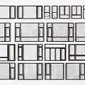 Modern windows 3d model