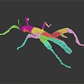 Brown Stick Insect With Elongated Body And Long Legs On Dark Background