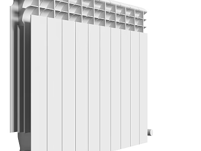 Modern White Heating Radiator with Sleek Surface and Efficient Heat Dissipation 3d model