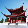 Drum Tower Ancient Architecture 3d model