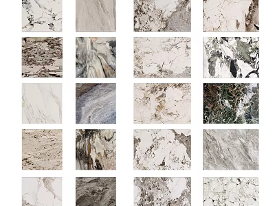 Marble Texture Wall Panels with Various Natural Patterns for Interior Home Decoration 3d model
