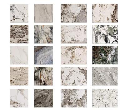 Marble Texture Wall Panels with Various Natural Patterns for Interior Home Decoration 3d model
