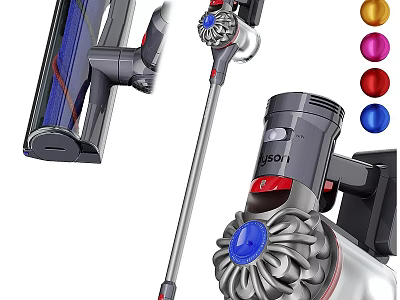 Multi Color Cordless Vacuum Cleaner With Detachable Nozzle And Wall Mount Design 3d model