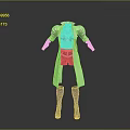 Modern Fashionable Costume Design With Long Coat Fitted Vest Matching Pants And Knee High Boots