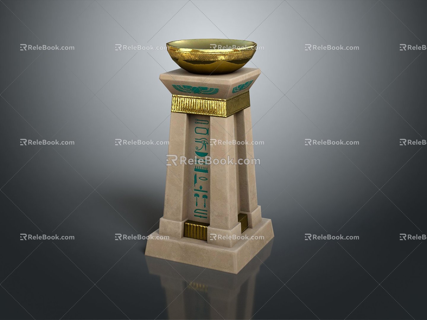 Columns Stone Columns Egyptian Columns Egyptian Architecture 3d model