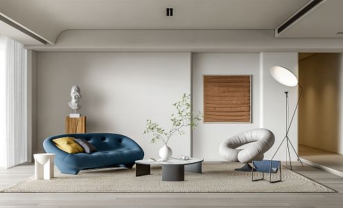 Modern Ligne Roset Living Room 3d model