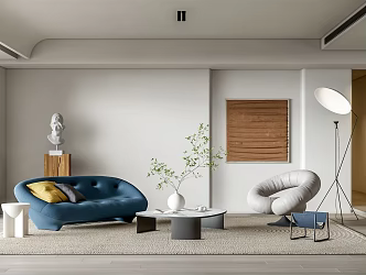 Modern Ligne Roset Living Room 3d model