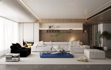 modern living room 3d model