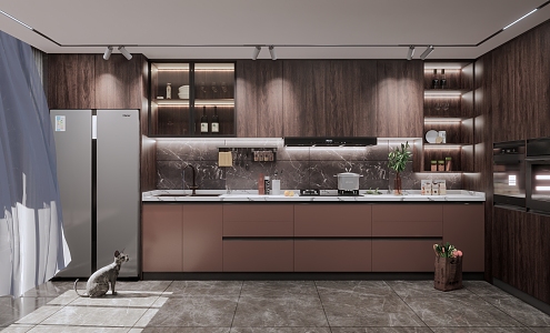 Open kitchen Modern kitchen 3d model