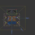 Event Stage Setup With Rows Of Seats Large Screens And Lighting Equipment