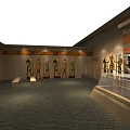 Egyptian Themed Cultural Center With Pharaoh Statue Ancient Columns And Grand Entrance