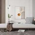Modern chaise chaise chaise chaise chaise side combination 3d model