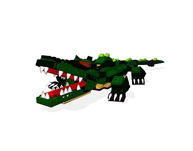 Modern Toy Building Blocks Crocodile 3d model