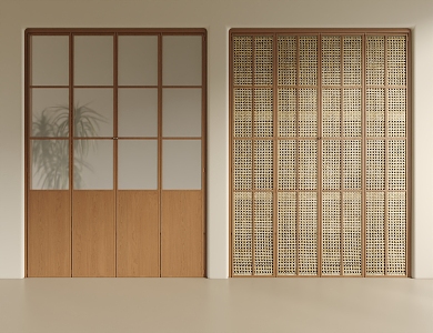 sliding door japanese style sliding door grille door new chinese style sliding door partition door lattice door 3d model