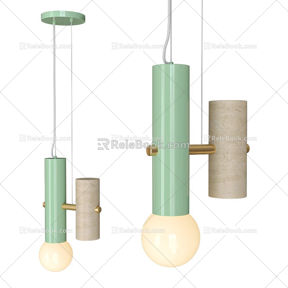 Simple green chandelier children's room chandelier model