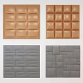 Various Textured Upholstered Wall Panels With Different Patterns And Colors For Home Decor 3d model