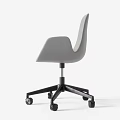 Gray Modern Office Chair With Swivel Wheels And Multiple Angles View 3d model