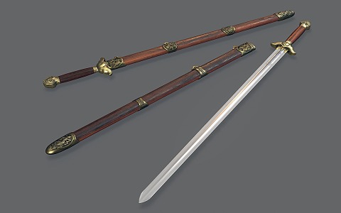 Chinese Style Taiji Sword 3d model