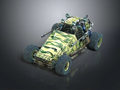 Military Camouflage Tank With Large Cannon And Heavy Tracked Wheels Design 3d model