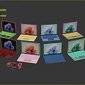 Colorful Laptops With Flower Screen Patterns And Multiple Body Colors In Product