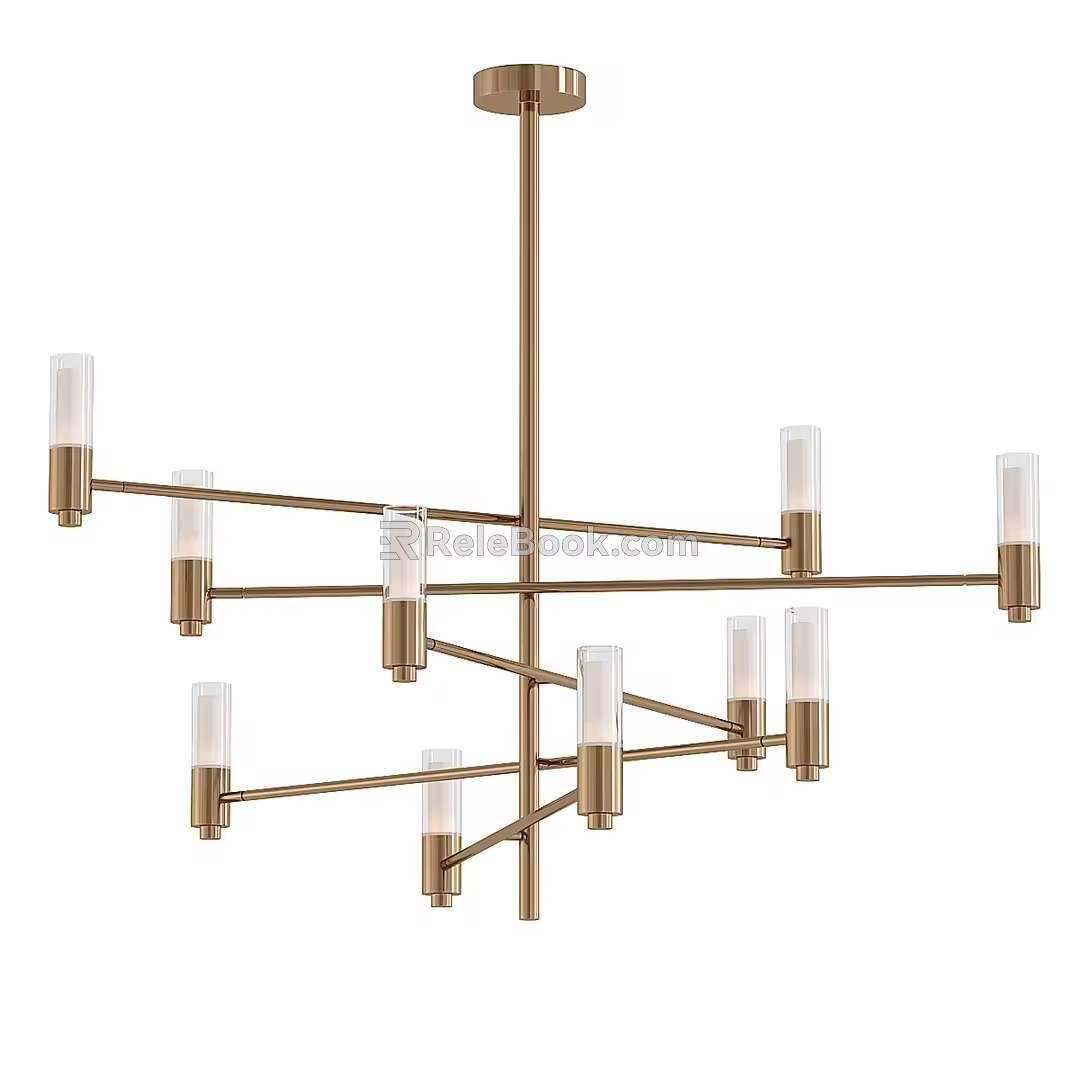 Horizontal chandelier 3d model