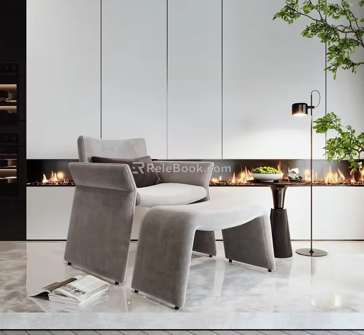 Modern single sofa 3d model