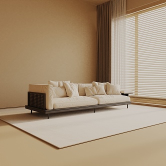 Three-seat sofa 3d model