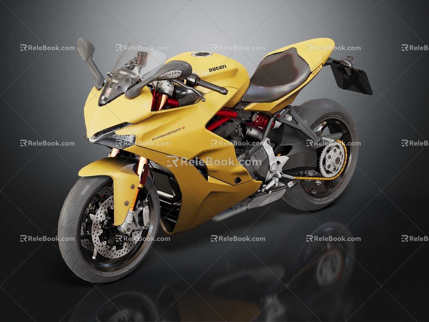 Modern Motorcycle Two-wheeled Motocross Motorcycle 3d model