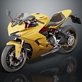 Modern Motorcycle Two-wheeled Motocross Motorcycle 3d model