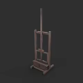 Wooden Home Office Desk With Stand Structure And Storage Drawer Design