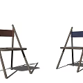 Modern Leisure Chairs With Wooden Frame Orange And Blue Backrests Minimalist Design