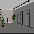 Modern Clothing Store Interior With White Mannequins Green Plants Pink Decor And Shoes
