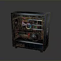 Gaming Computer Case Open Design With RGB Lighting Cooling Fans And Graphics Card