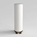 Modern White Cylindrical Structure With Green Top Edge And Smooth Surface Design 3d model