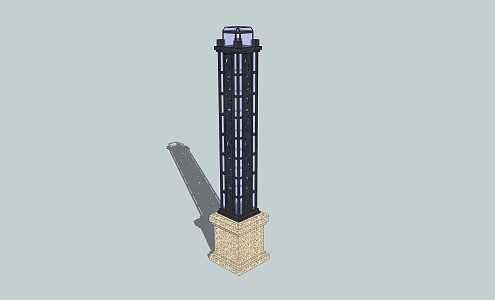 modern lamp post 3d model