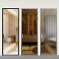 Modern Interior Doors With Glass Panels And Various Panel Designs 3d model