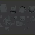 Industrial Landscape 3D Models With Tanks Pipes Ladders And Platforms On Gray Background