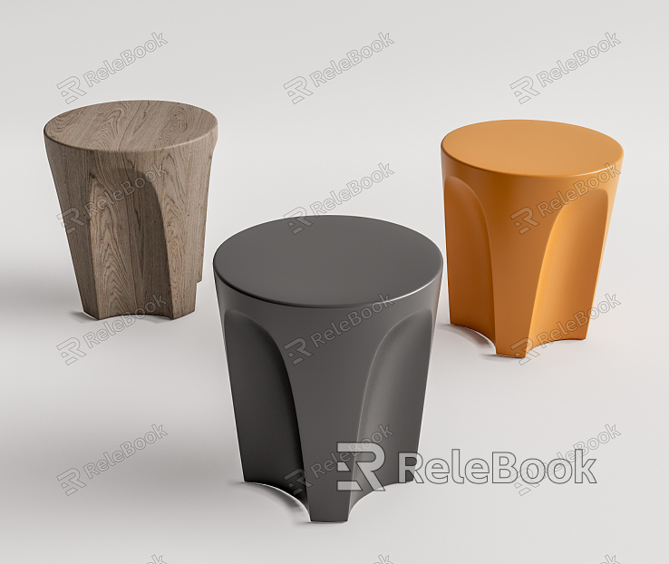 Modern Round Stool Corner Stool model