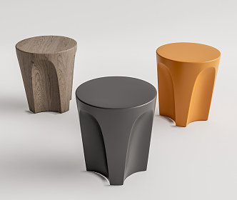 Modern Round Stool Corner Stool 3d model