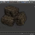 Hay stack hay stack hay stack hay roll wheat stack hay stack hay stack turf low face number low model simple model game video level super realistic 3d model