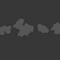 Multiple Trees In Various Forms With Human Silhouette For Scale Reference 3d model
