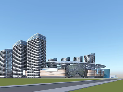Tourism Planning of Modern Commercial Building 3d model