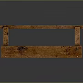 Vintage Wooden Carpentry Tool With Supporting Planks And Padded Groove Interior