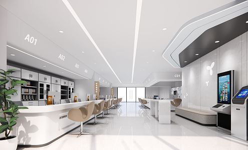 Modern Service Center 3d model