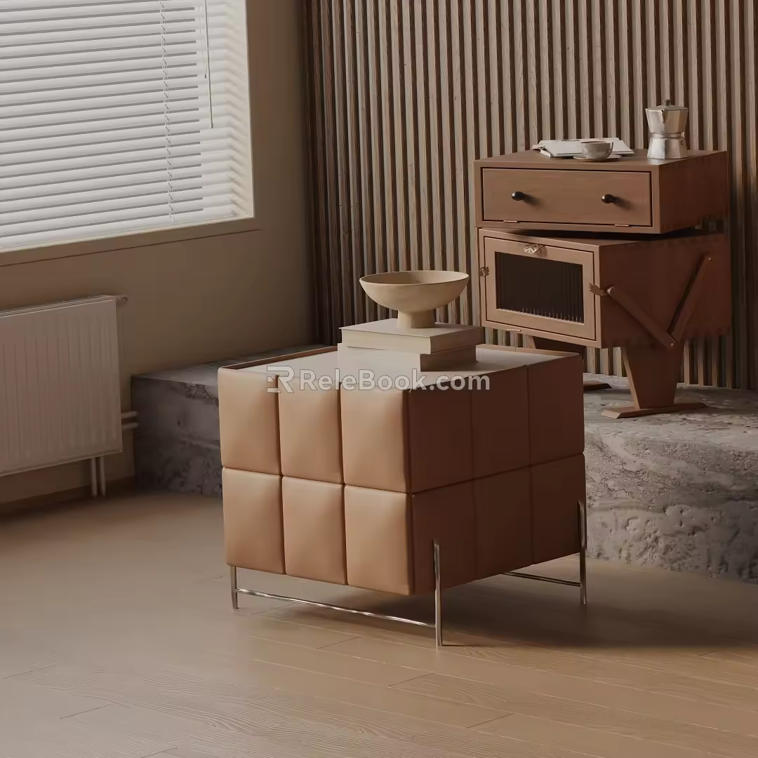 Modern bedside table 3d model