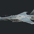 Gray Military Fighter Jet With Twin Engines Mounted Missiles And Tail Fin Design Features