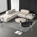 Modern B B Sofa Coffee Table Combination Leisure Chair Armchair 3d model