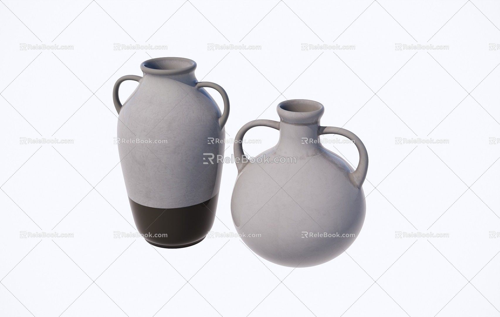 Modern pottery jar furnishings 3d model