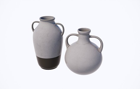 Modern pottery jar furnishings 3d model